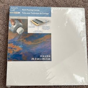 Artists loft paint pouring canvas